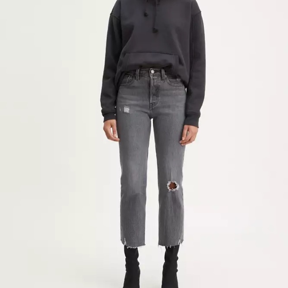 Levi's gray/black Straight Leg Women's Jeans